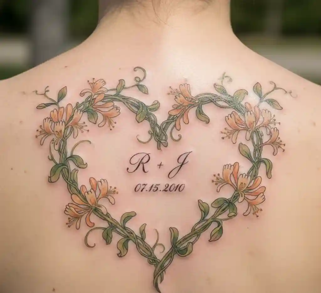 Honeysuckle Heart Shape