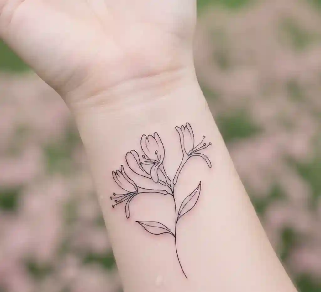 Minimal Single Honeysuckle Stem