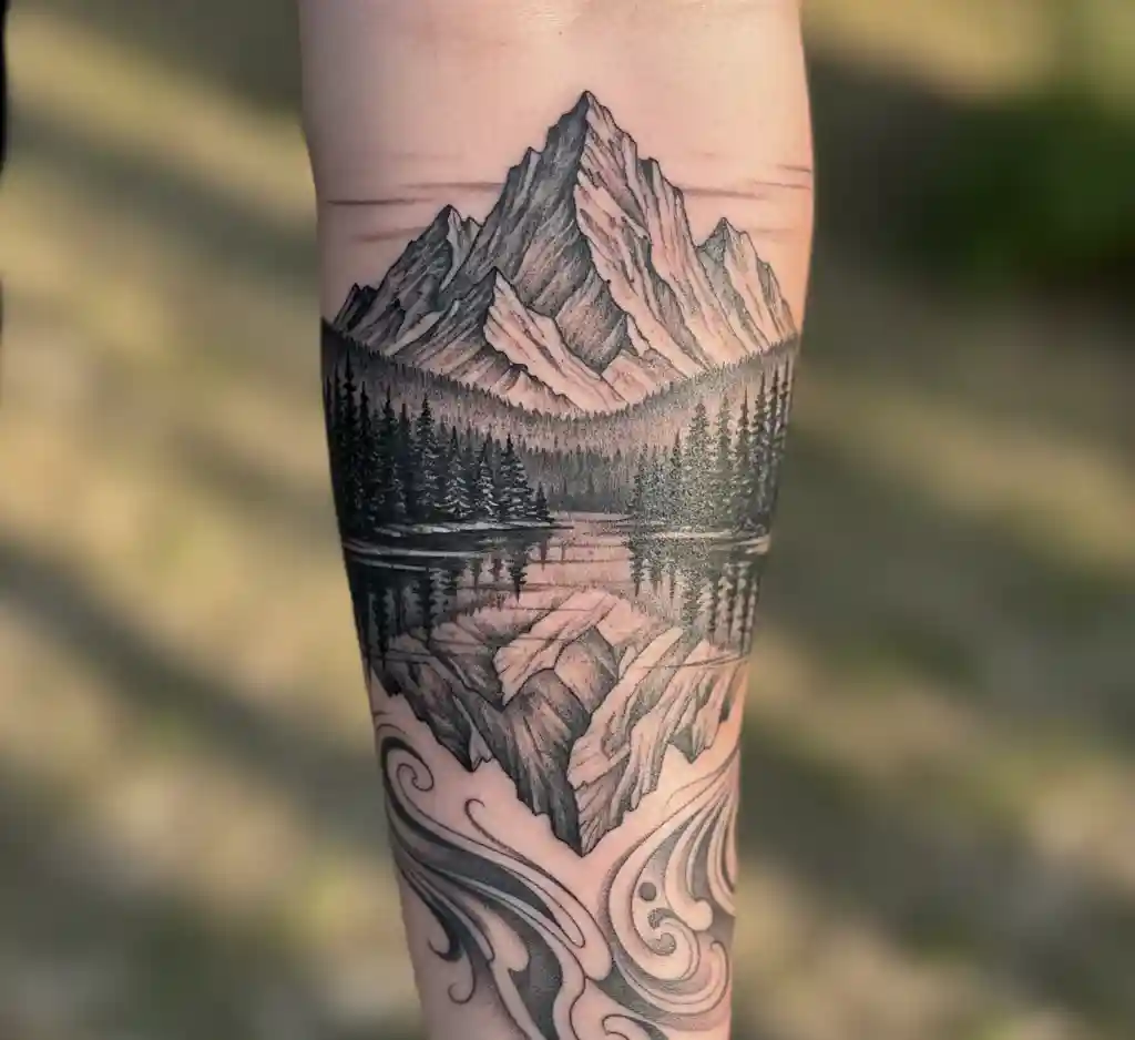 Mountain Reflected in Water