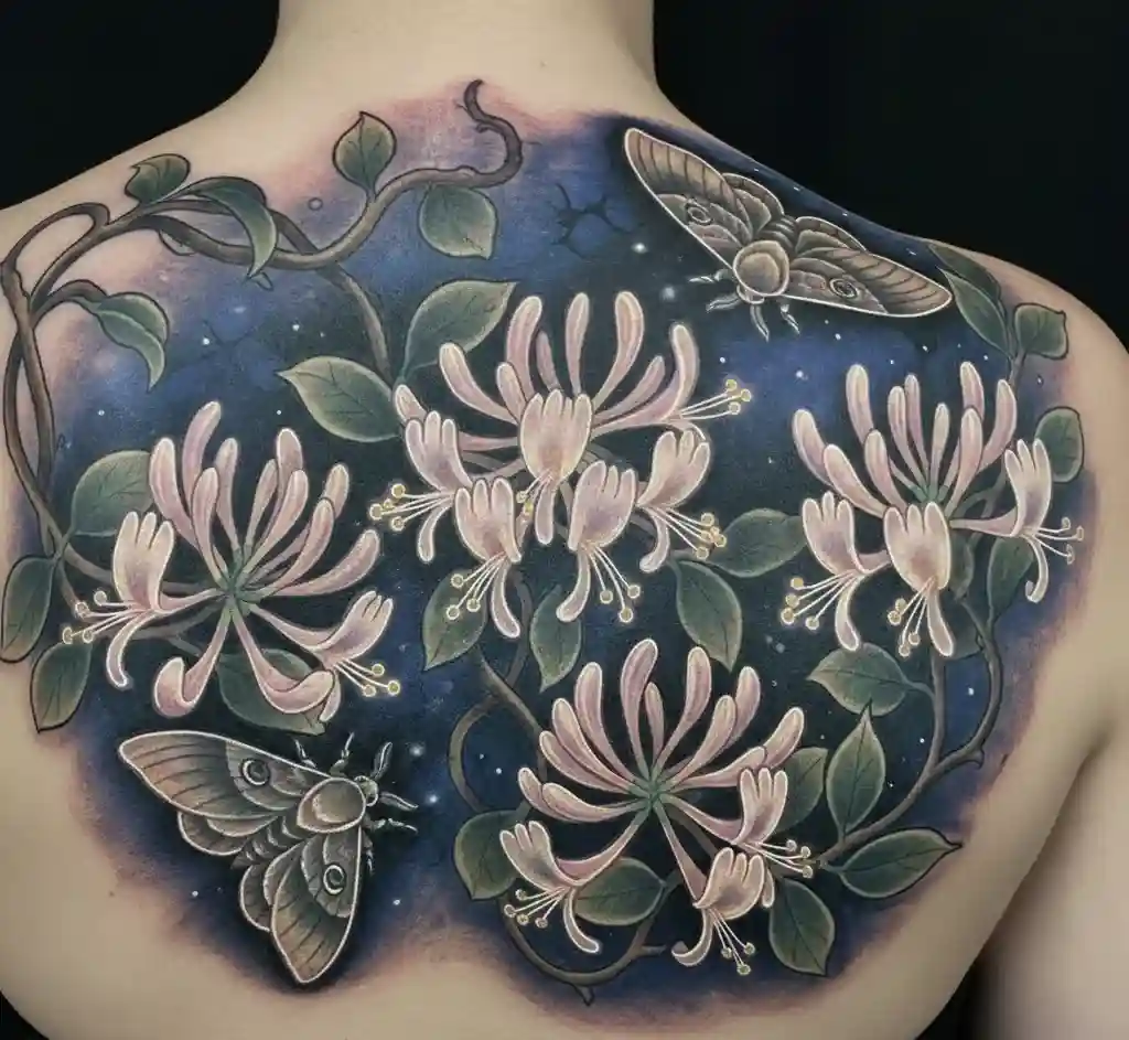 Night Bloom Honeysuckle Scene