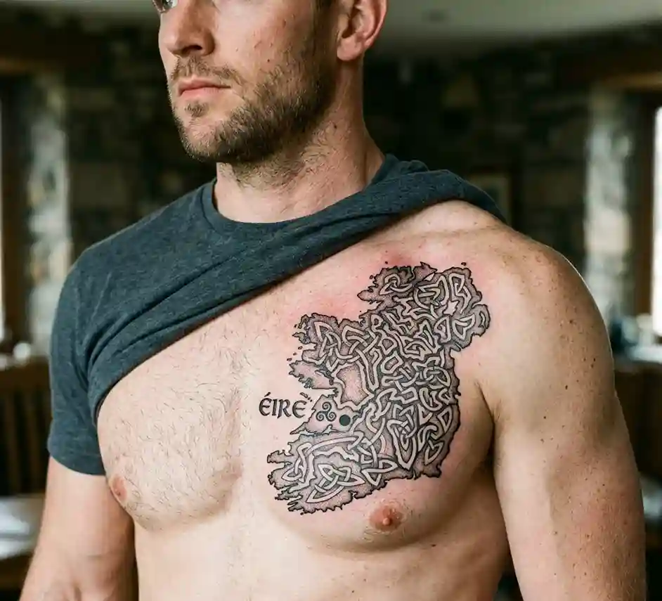 Ancient Irish Map or Éire Outline