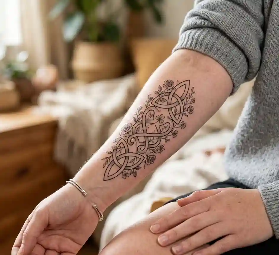 Celtic Knot with Floral Touch