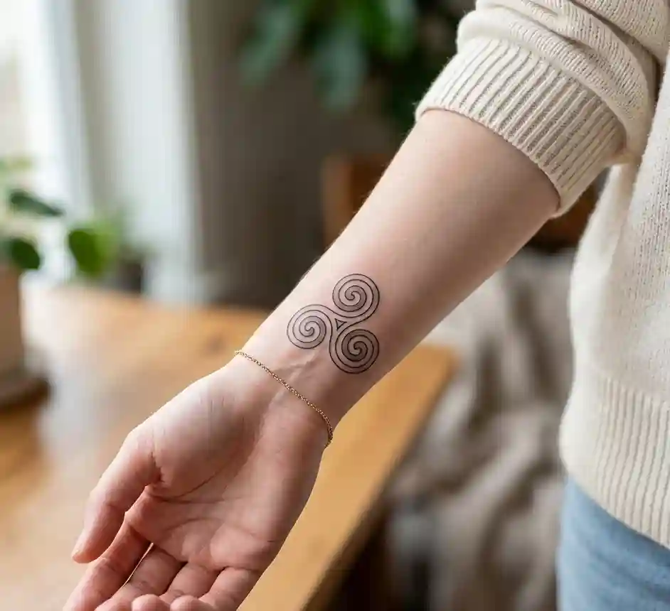 Celtic Spiral (Triskelion) Tattoo