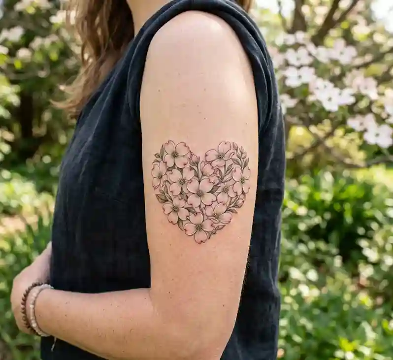 Dogwood Heart Tattoo