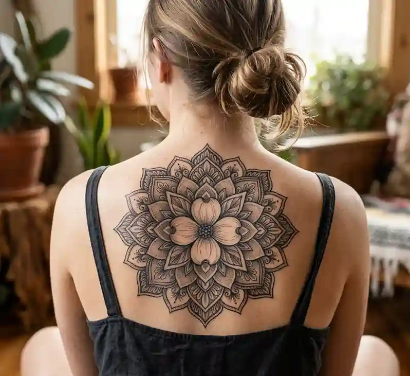 Dogwood Mandala Tattoo