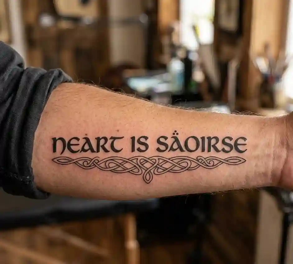 Gaelic Script Quote or Family Name