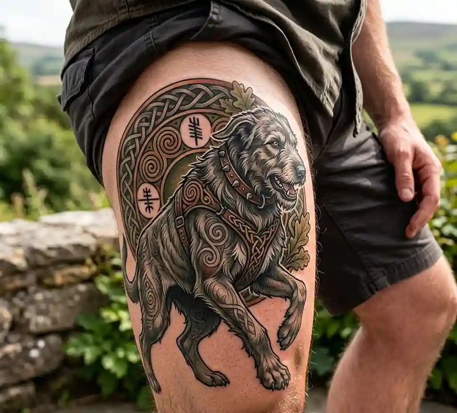 Irish Wolfhound Warrior Motif