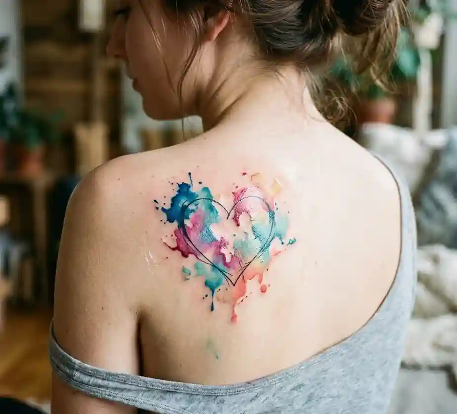 Watercolor Splash Tattoo