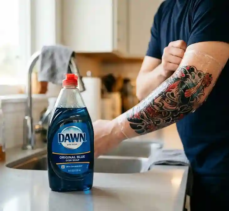 can i wash my tattoo with dawn